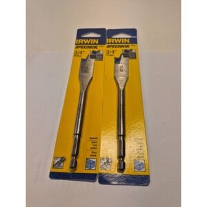 Irwin Speed Bore 3/4 Spade Bit Lot Of 2